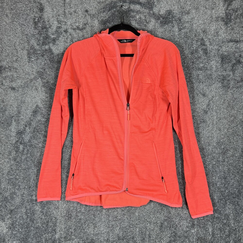The North Face Hoodie Womens Small Orange Full Zip Lightweight Hooded C2605-0179